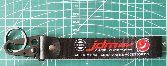1-Piece Car Keychain/Key Ring with Lanyard, Car Accessories, JDM Black, Suitable for Nissan
