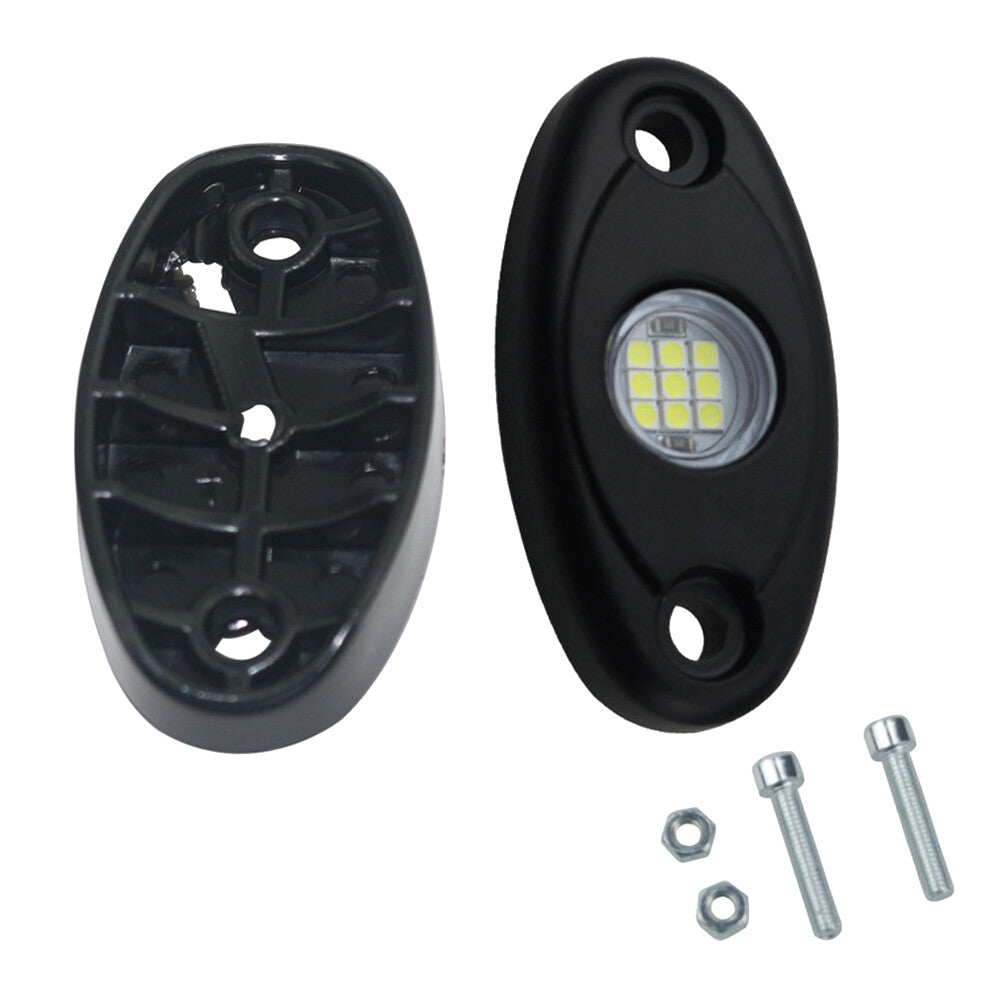 4-Piece White LED Rock Light Underbody Wheel Lights for Jeep Off-Road Trucks and UTVs - n