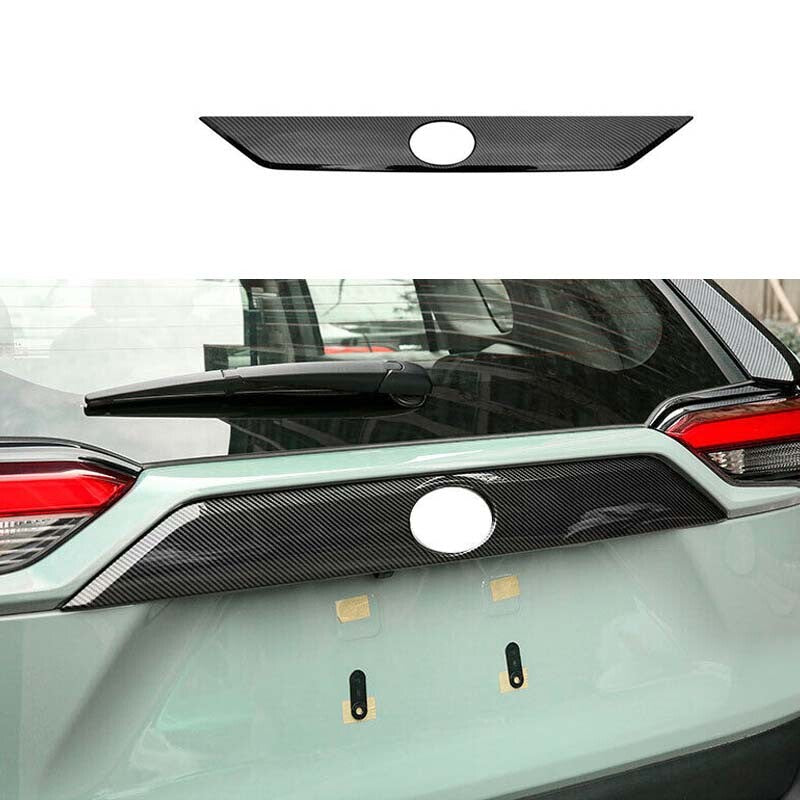 for Toyota RAV4 2019-2023 Carbon Fiber Exterior Tail Door Trunk Lid Strip Trim