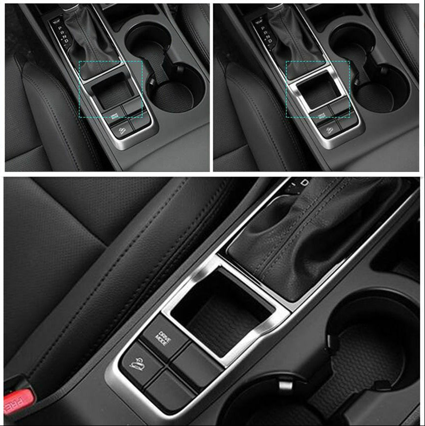 Stainless Inner Gear Shift Panel Frame Cover Trim for Hyundai for Tucson 2016-2021 v