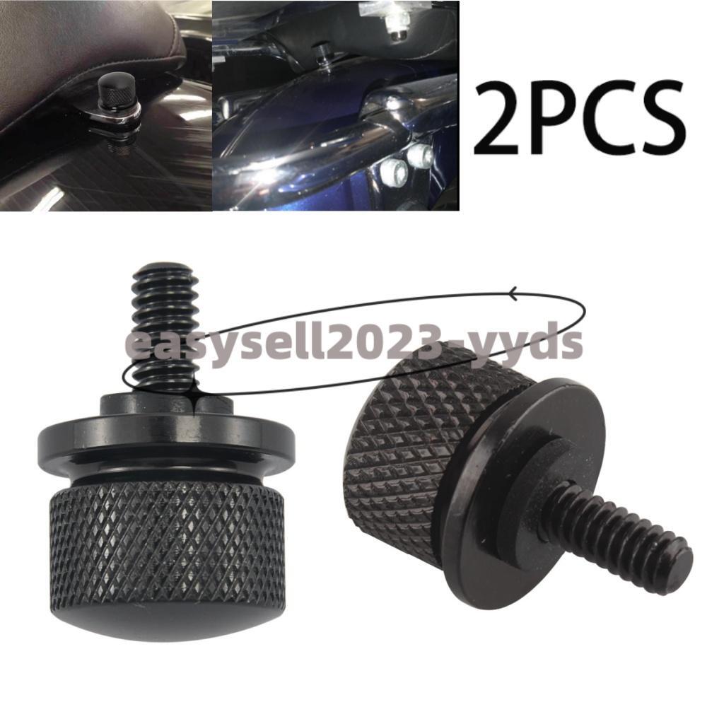 Black Rear Fender for Seat Bolt Screw 2PCS for Harley Touring Sportster 86-24 Dyna