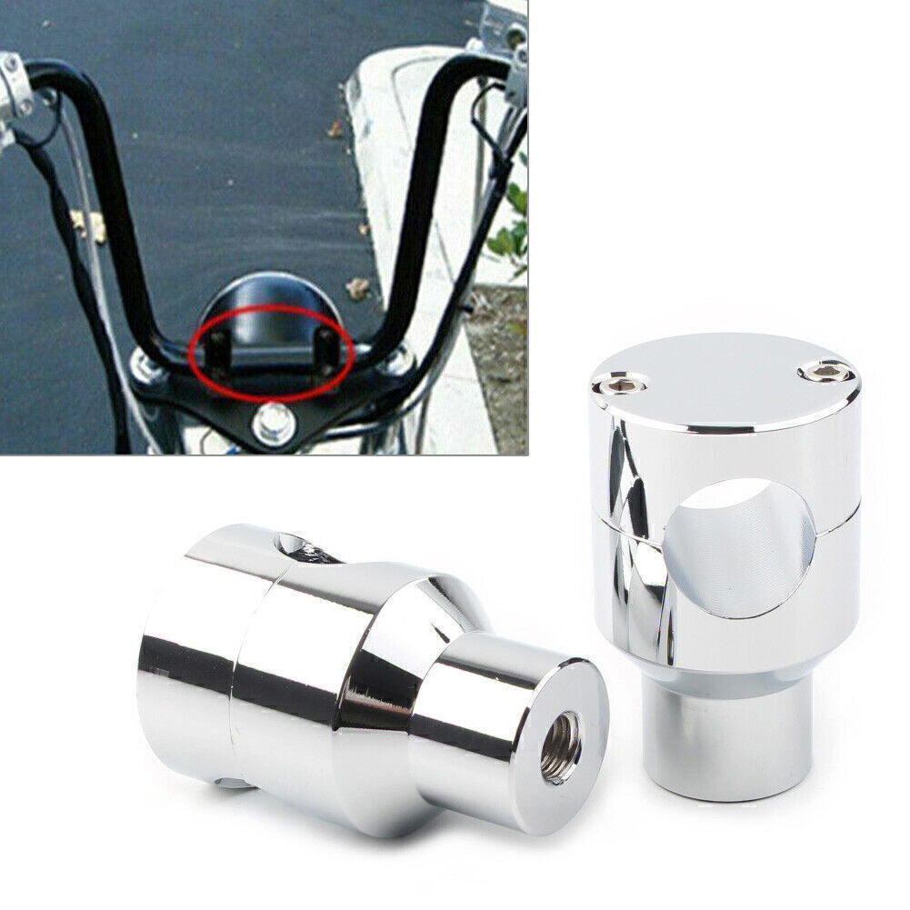 for Honda for Harley Chrome Motor Handlebar Handle Bar Mount Adapter Risers Clamp Q