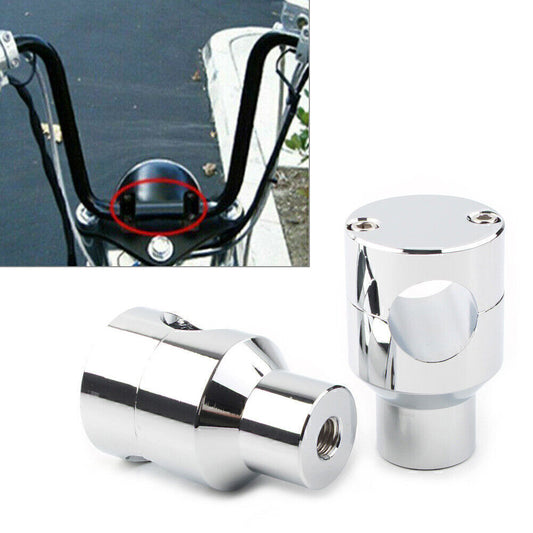 for Honda for Harley Chrome Motor Handlebar Handle Bar Mount Adapter Risers Clamp Q