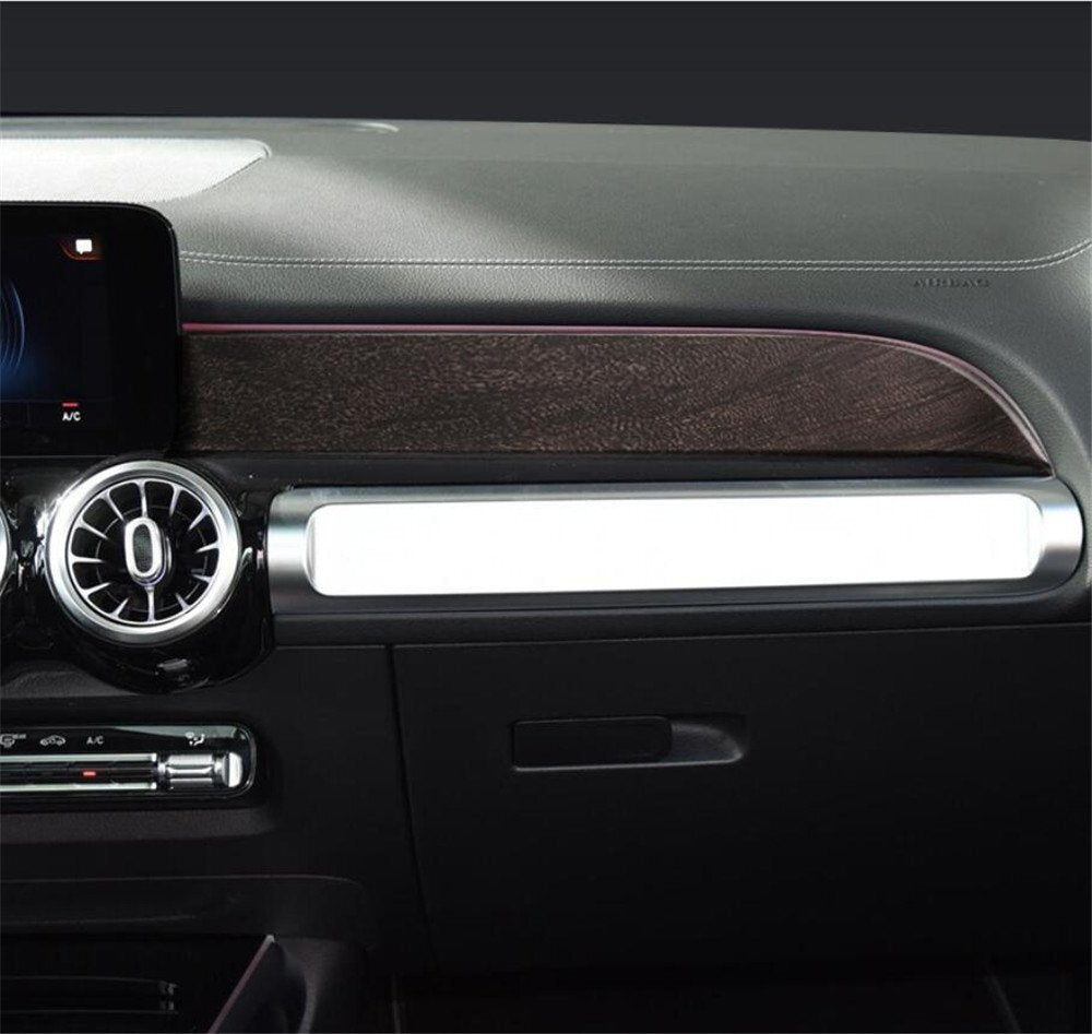 Oak Grain ABS Copilot Dashboard Panel Cover for Mercedes-Benz B GLB W247 2020-22