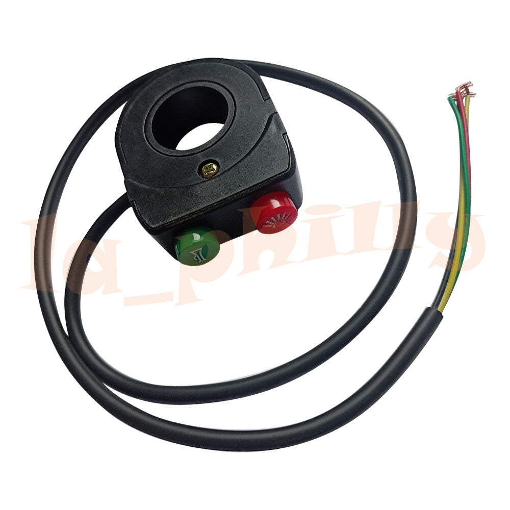 7/8 12V Motorcycle E-bike Horn HeadLight Switch On-Off Button Handlebar Switch Q