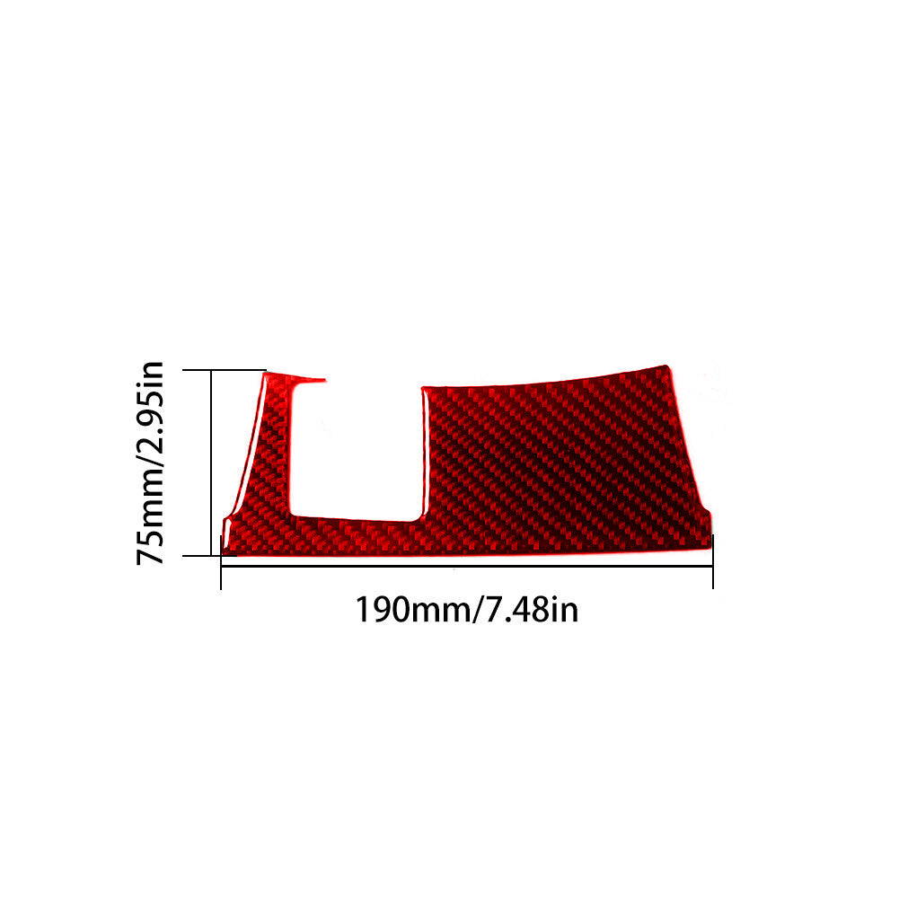 for Toyota for Camry 2007-2011 Red Carbon Fiber Console Storage Box Below Cover Trim