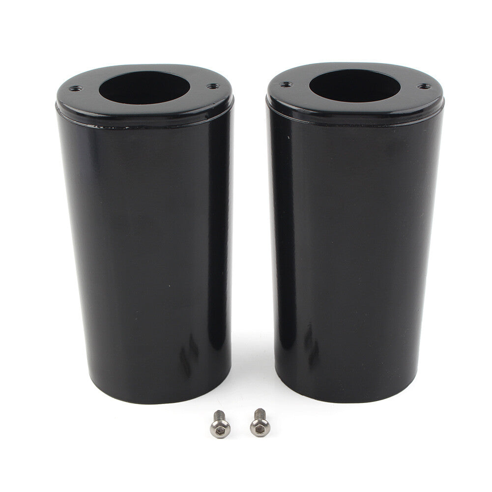 6.5 Fork Slider Covers Cowbell for Harley Touring FL 1984-2013 2012 2011 Black