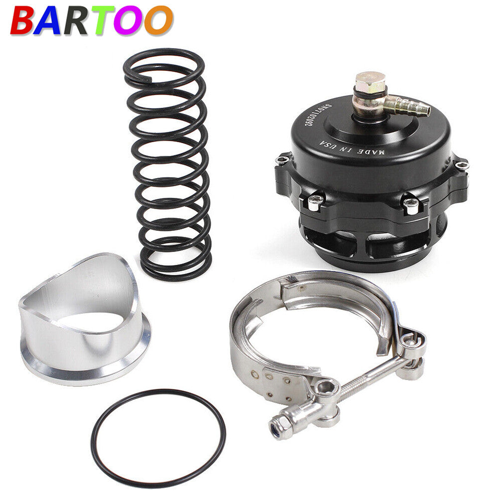 50mm Billet Blow Off Valve BOV Version W/Weld On Flange 35 PSI Black Q