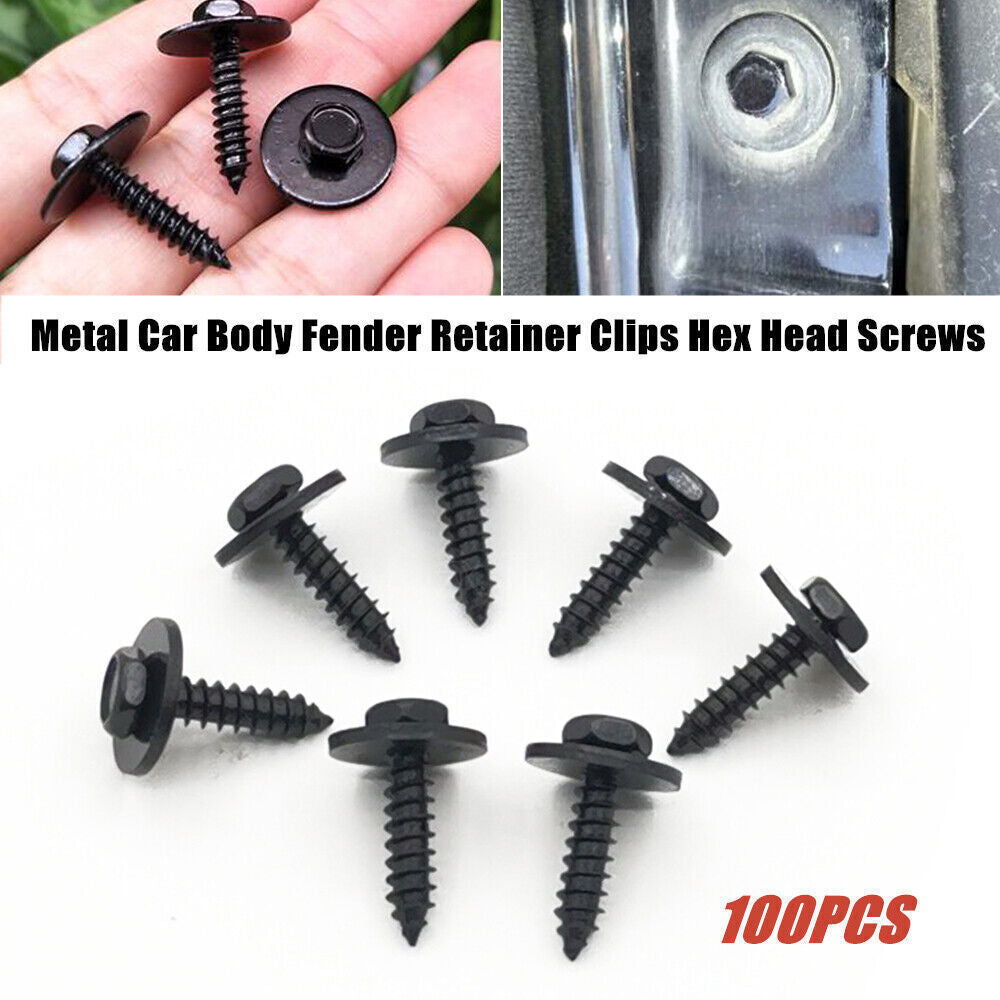 100X/Set Body Mudguard Screws Washing Machine Kit Fastener Clip OE:07 147129160- n
