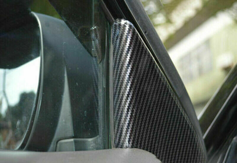 Carbon Fiber Front Triangle A Pillar Cover Trim for Toyota Highlander 2008-2013