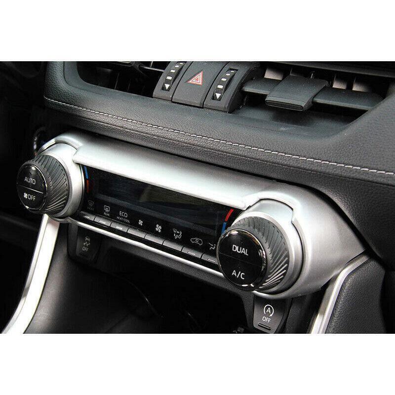 for Toyota RAV4 19-2024 Silver Inner Central Console AC Switch knob Panel Trim