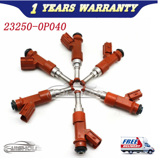 New 23250-0P040 Fuel Injector 6PCS For 07-10 for Toyota for Camry RAV4 for Lexus ES350 3.5L