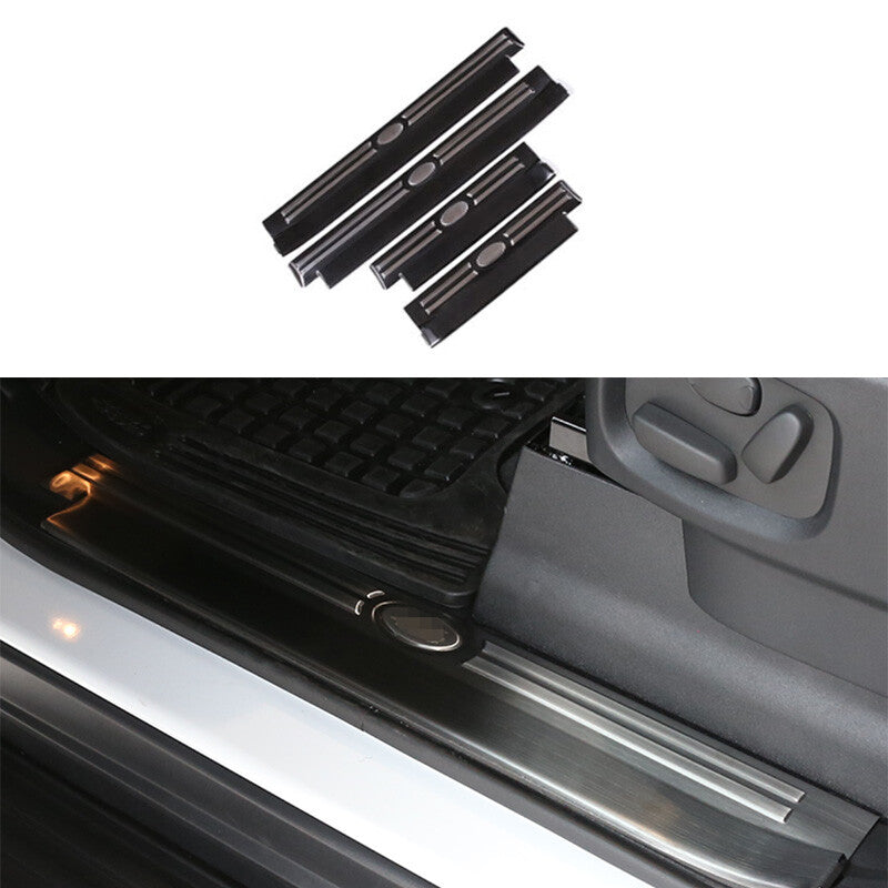 Steel for Land Rover Discovery 4 2010-16 Inner Sill Threshold Black Scuff Plate