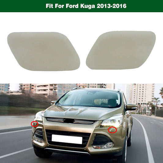 1Pair Front Bumper Headlamp Headlight Washer Cover Cap  for ford  Escape 2013-2016 Q