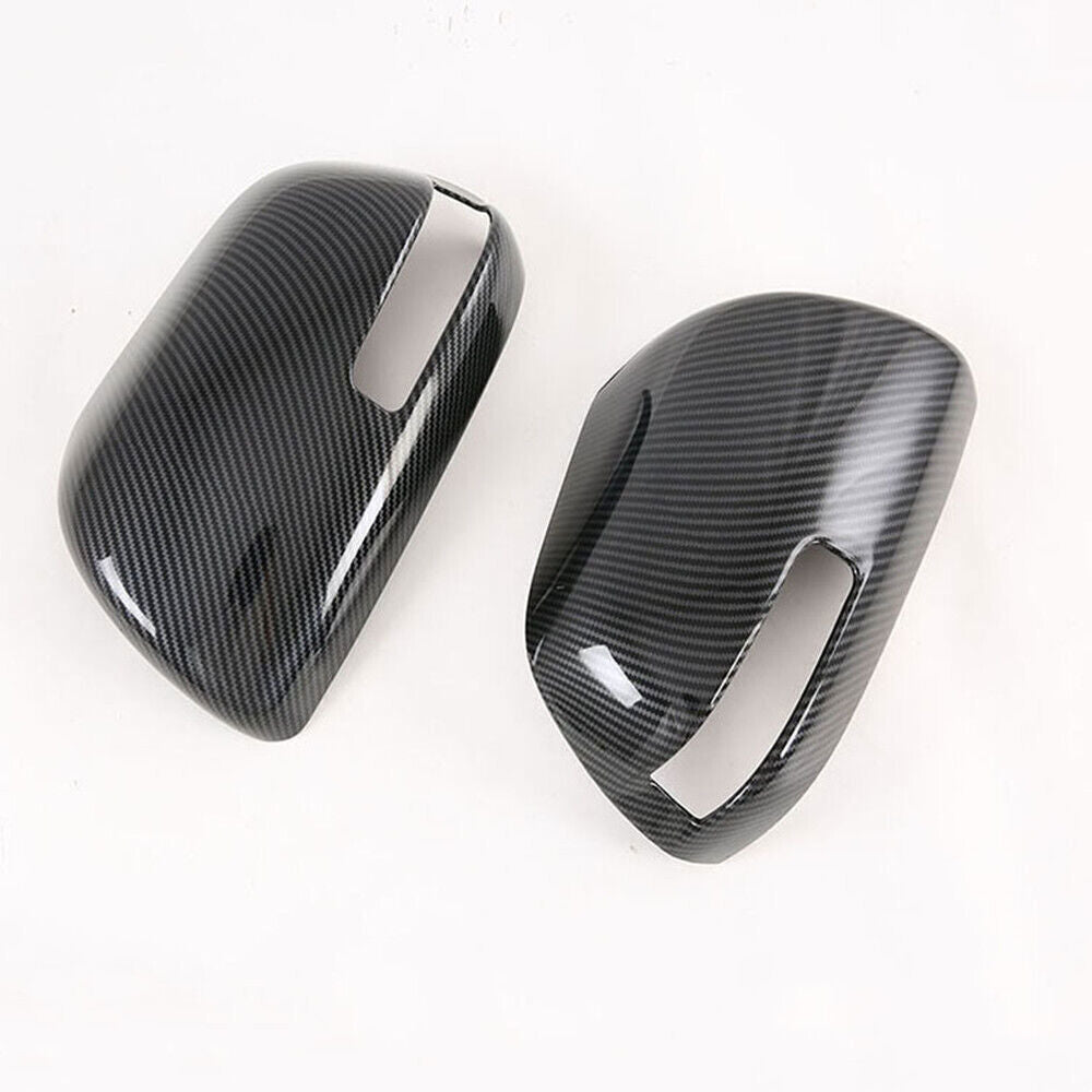 2PC Mirror Cover Door Side Rearview Trim Carbon Fiber for Toyota for Sienna 11-2020