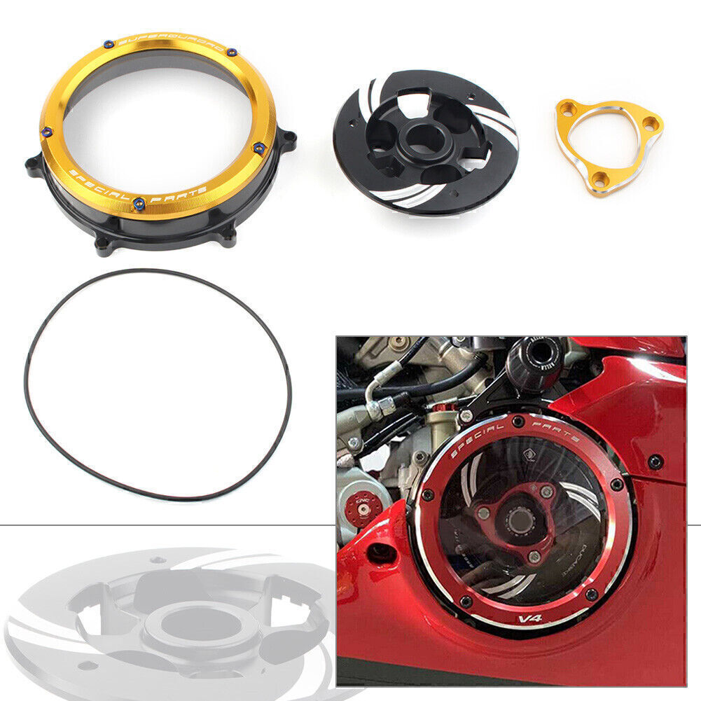 Clutch Cover Protector Guard Clear for Ducati Panigale 1199 1299 959 R S 2012-20