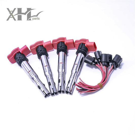 4Sets of Connector PlugIgnition Coil for AUDI for A4 S4 Q5 R8 for VW Touareg 06E905115E