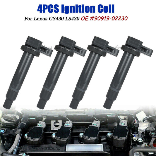 4PCS Ignition Coils for Toyota For 4Runner for Lexus LS430 4.7L V8 90919-02230