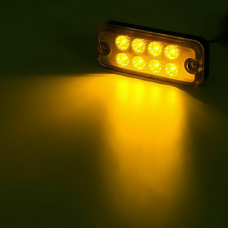 5 Amber 5 Red Side Marker Light Lamp Truck Trailer Lorry Caravan Waterproof 8LED