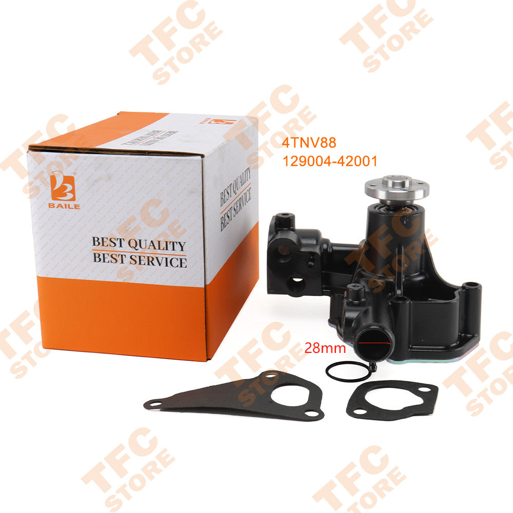 129004-42001 Water Pump For Yanmar 4TNE88 4TNV84 4TNV88 Excavators Loader 28MM
