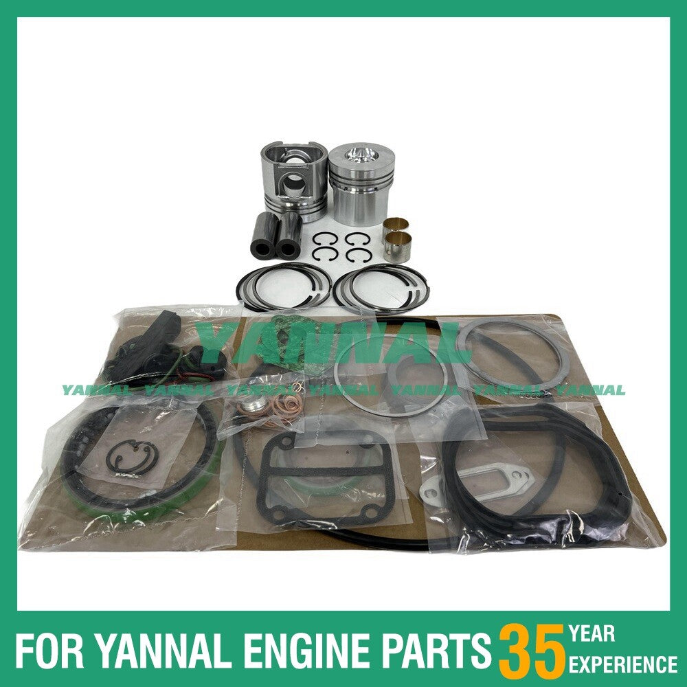Piston hot parts for Deutz F2L511 rebuild kit with piston rings and cylinder gaskets -