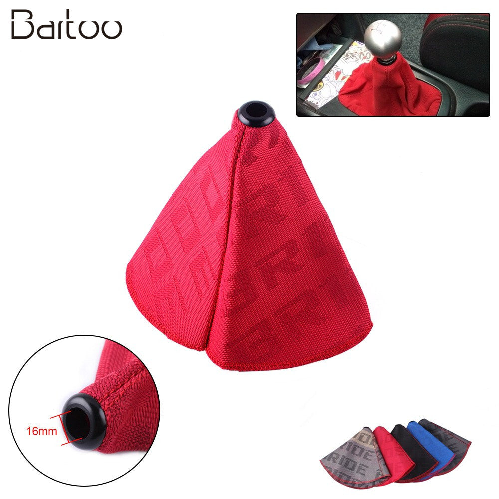 Shifter Boot Cover Racing Hyper Fabric Shift Knob MT/AT Stitches