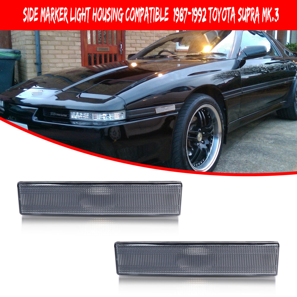 Clear Lens Front Side Marker Light Housing Kit for 1987 - 1992 for Supra Mk3 - v