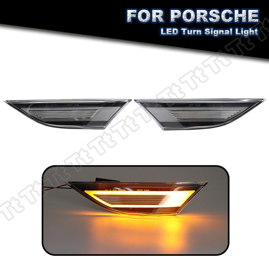 yellow LED side marker lights for 991 Carrera 981 718 Cayman - v