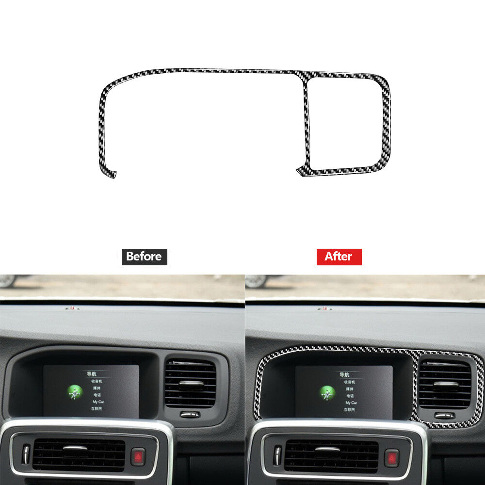 6Pcs Red Carbon Fiber Front Door Handle Cover Trim For Fiesta 2011-2015 v