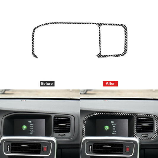 6Pcs Red Carbon Fiber Front Door Handle Cover Trim For Fiesta 2011-2015 v