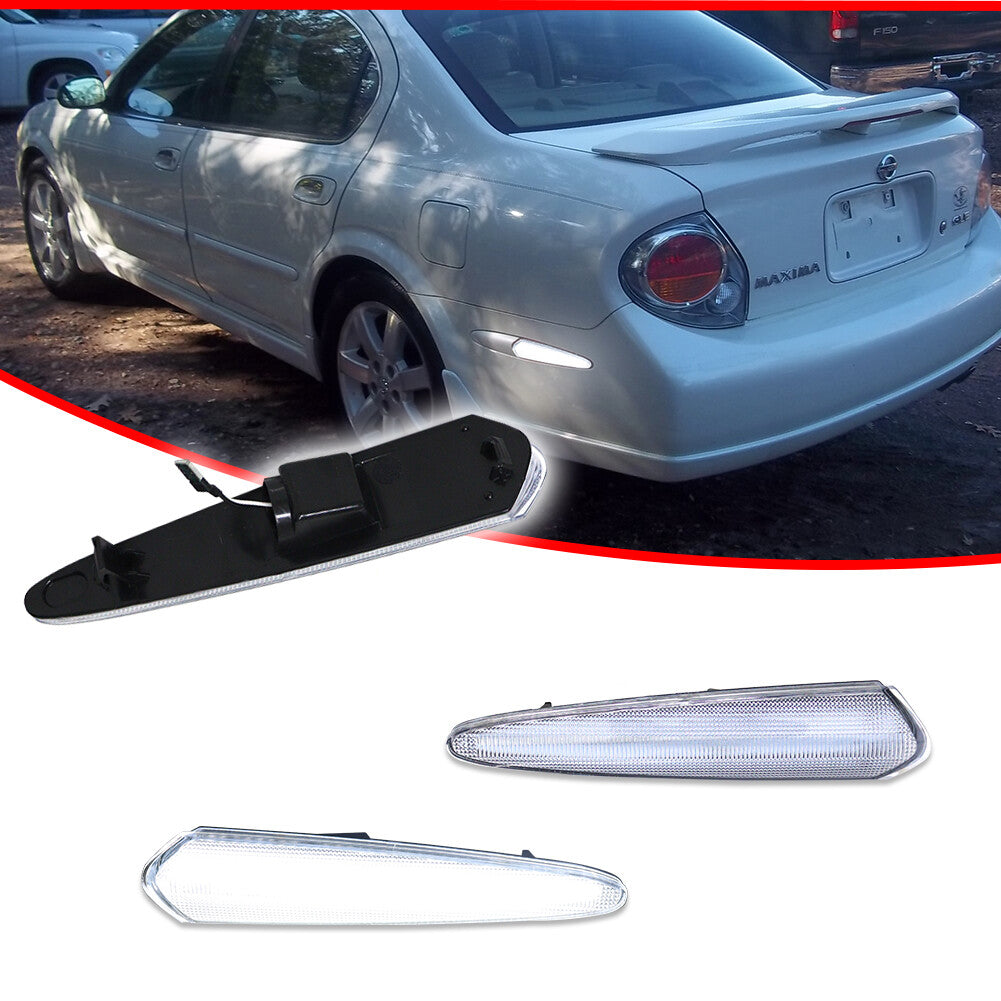 Pieces Clear Lens White LED Rear Side Marker Lights for 2000 - 2003 for MXIMA- v