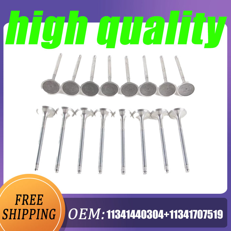 16 Engine Intake and Exhaust Valves for BMW 120i, 320i, E87, E90, E91, E92, E84, N46