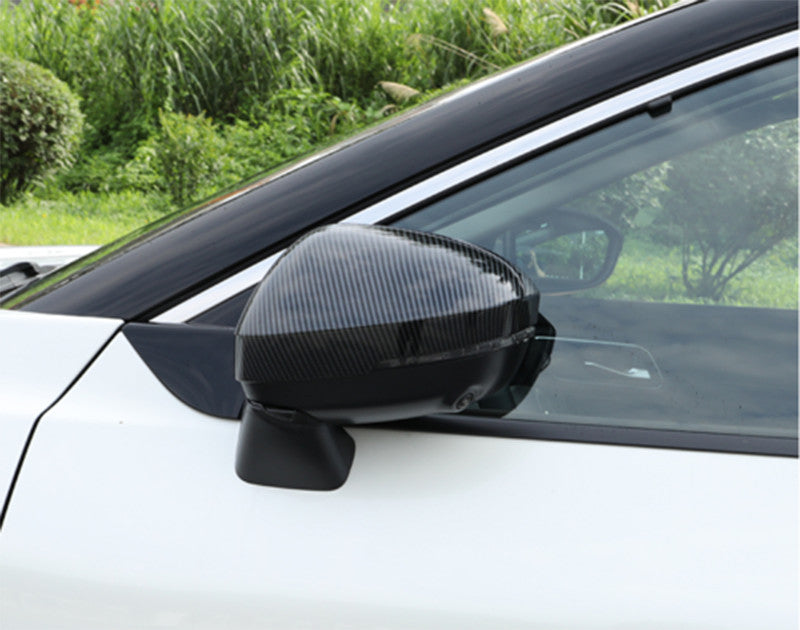 for Nissan Rogue 21-23 Carbon Fiber Side Door Rearview Mirror Cover Cap Trims 2P