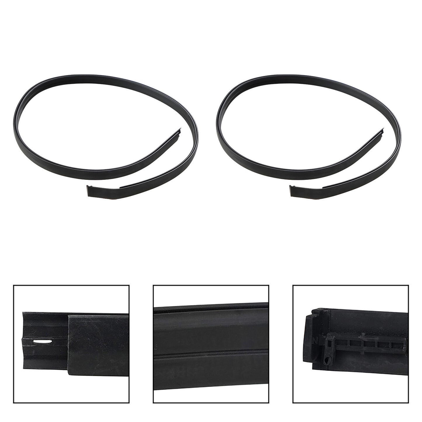 2Pcs L+R Roof Drip Molding Weather Stripping for Toyota Tundra Crewmax 2007-2021