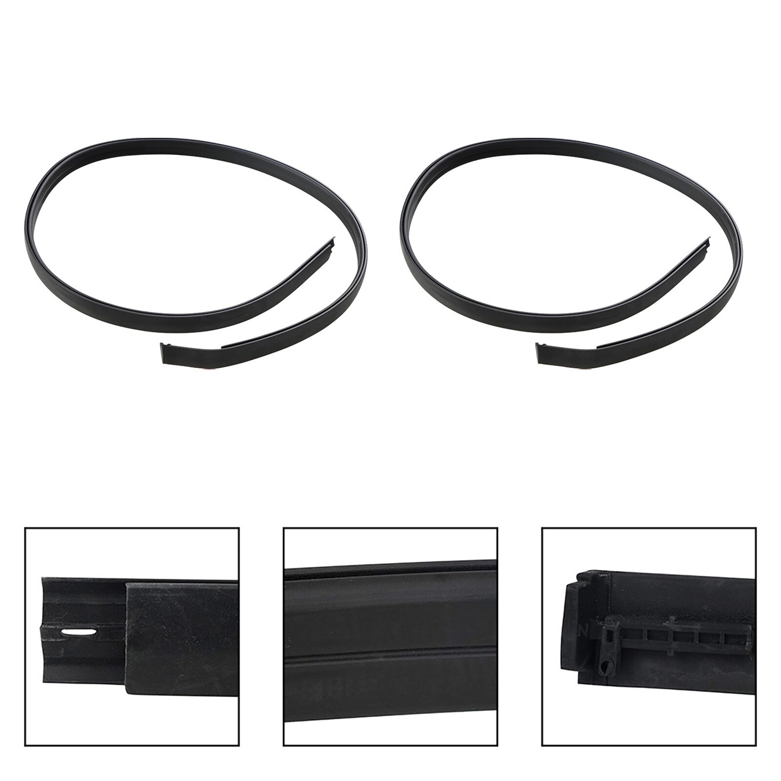 2Pcs L+R Roof Drip Molding Weather Stripping for Toyota Tundra Crewmax 2007-2021