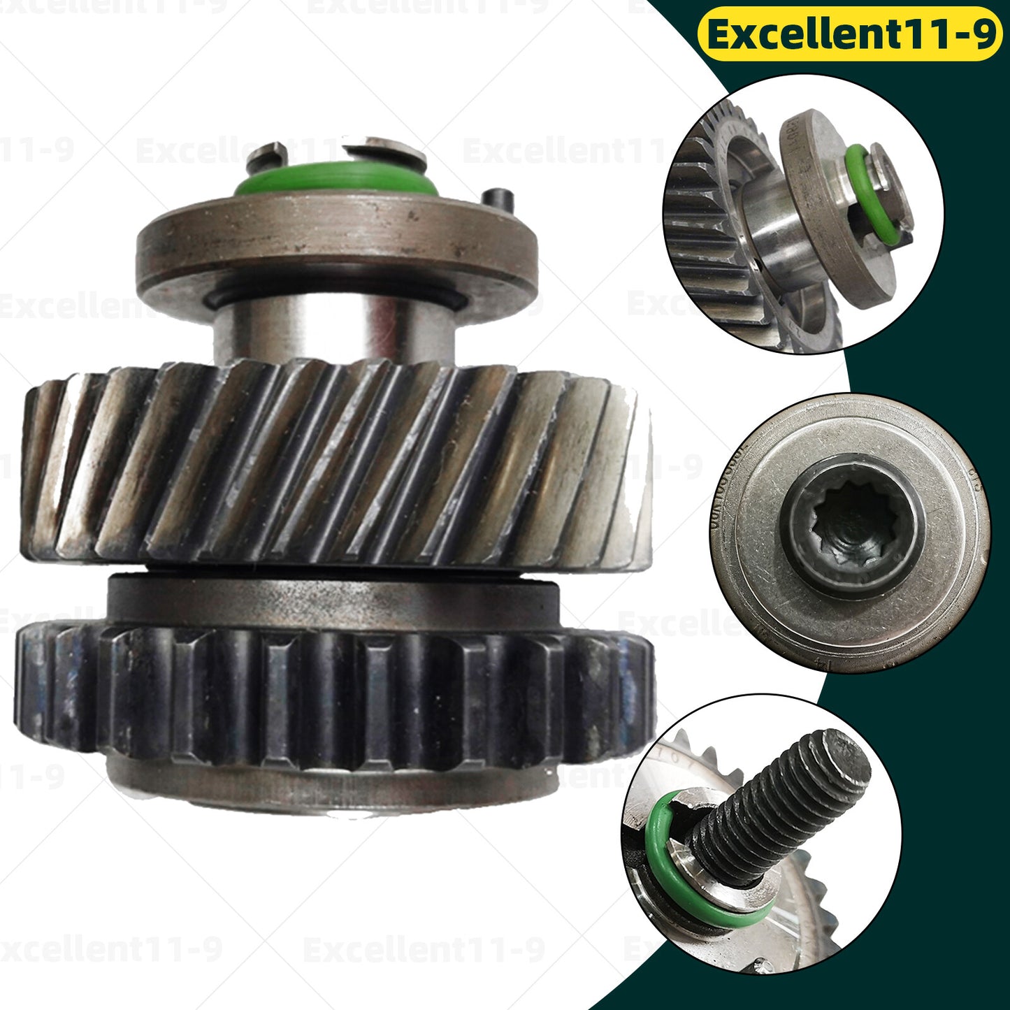 Timing chain gear with shaft and washer #06H103319Q suitable for Golf , for Passat , for Audi A3, A5, TT- n