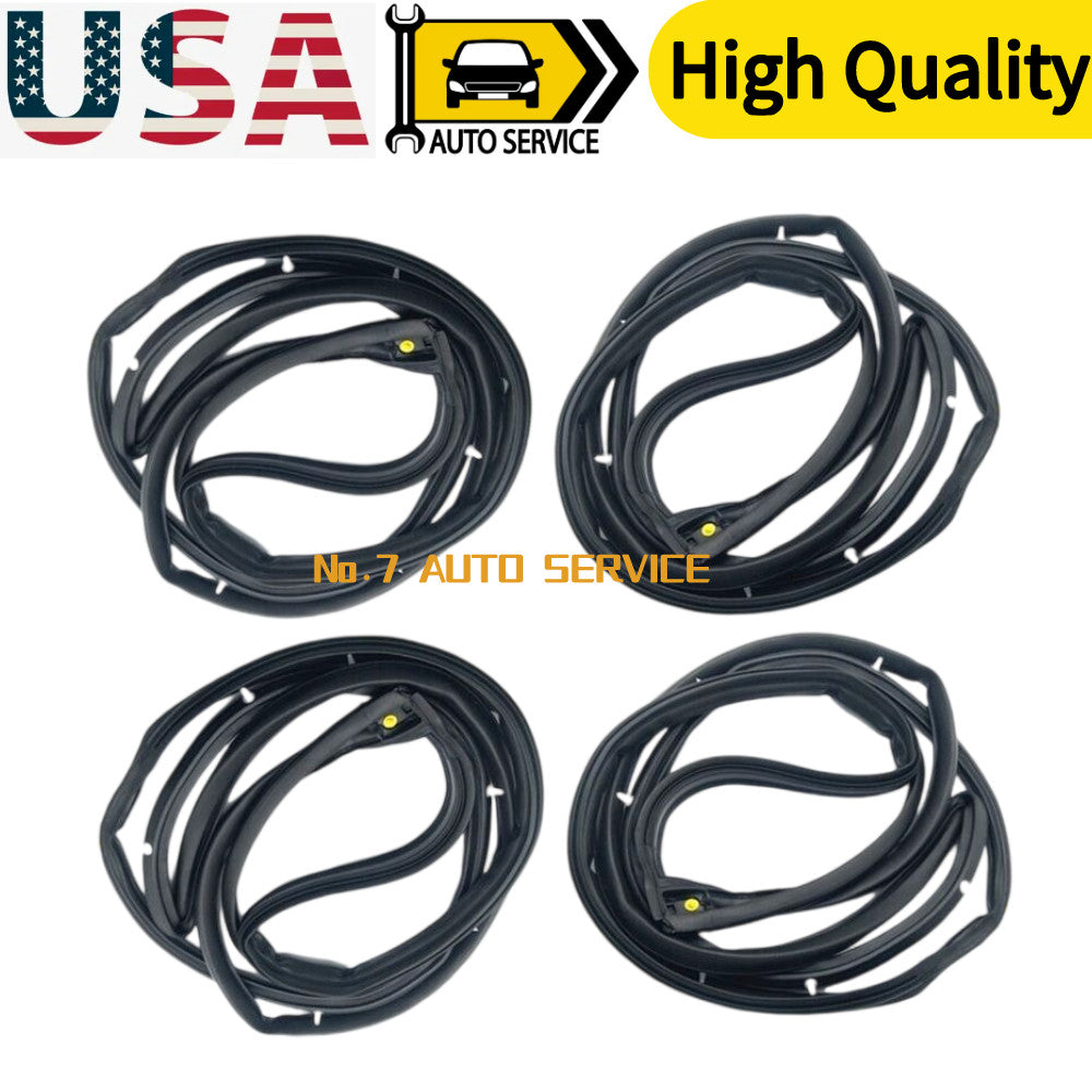 for Honda for Civic 2006-2011 Door Weatherstrip 4PC Sllence Opening Gasket On door