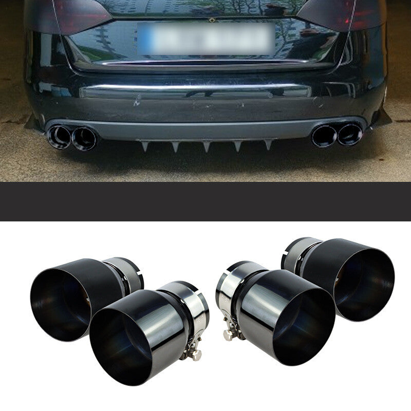 4-piece set of gloss black exhaust tips for BMW M3 M4 F80 F82 Q