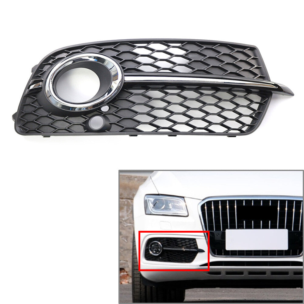 Front Fog Lamp Grill Grille Cover Chrome Trim for Audi Q5 S-Line 2013-2017 Right