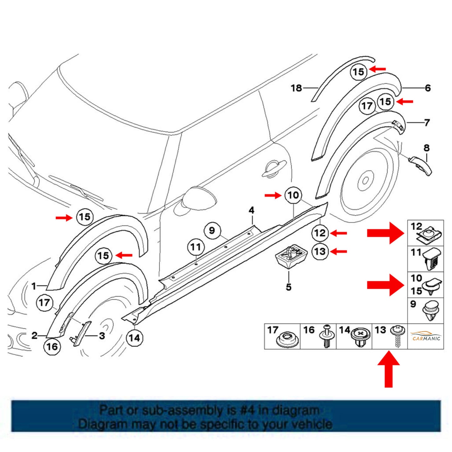 40x Bumper Engine Transmission Splash Shield Cover Rivet Clip Bolt Screw for BMW Q