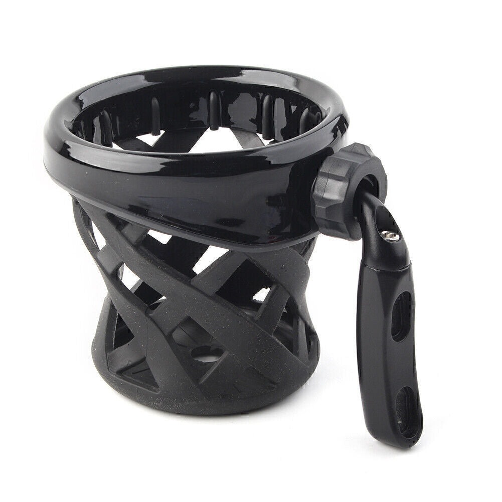 for Harley Fat Boy Softail XL 883L Black Handlebar Cup Holder W/ Mesh Basket Q