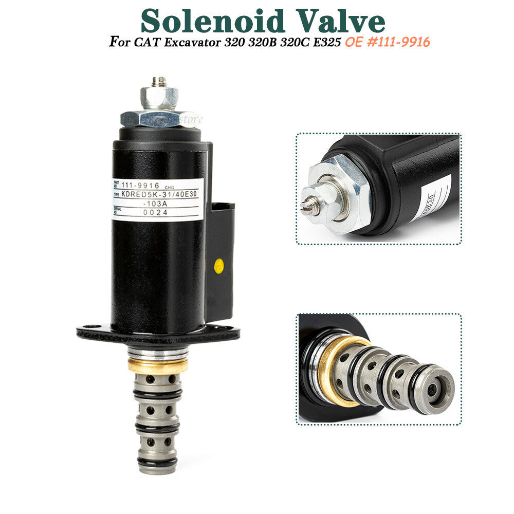 Solenoid valve 111-9916 1119916 KDRDE5K/31/40E30 is suitable for CAT E200B E320D E320C 24V- v
