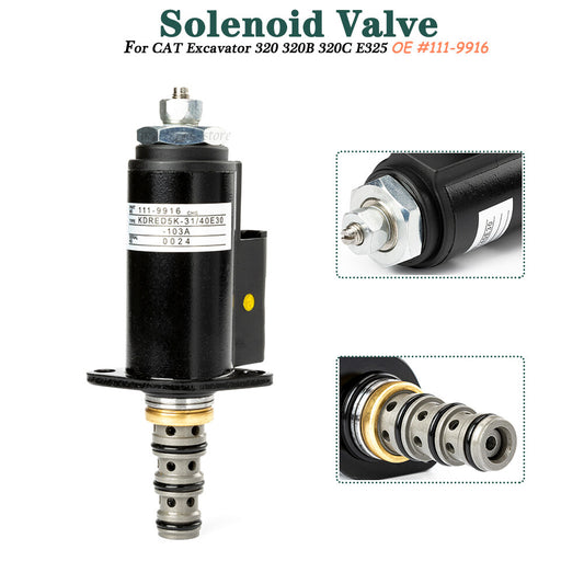 Solenoid valve 111-9916 1119916 KDRDE5K/31/40E30 is suitable for CAT E200B E320D E320C 24V- v
