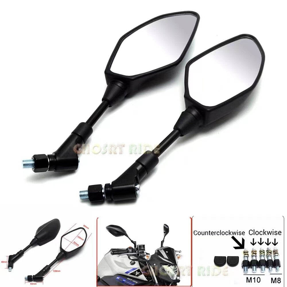 E9 Certification Rear Mirrors for YAMAHA MT-03/MT-07/MT-09/MT-10 MT-01/09Tracer