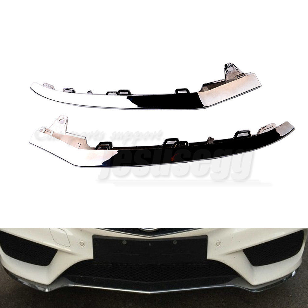 Set of 2 fits for Mercedes for Benz W212 E350 2014-2016 Front Bumper Chrome Trim Molding Q