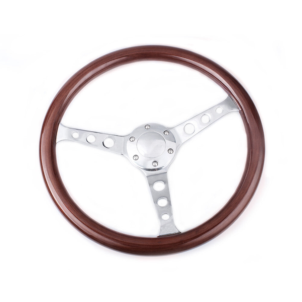 15 Wood Steering Wheel with Horn Button+Hub Adapter For EK