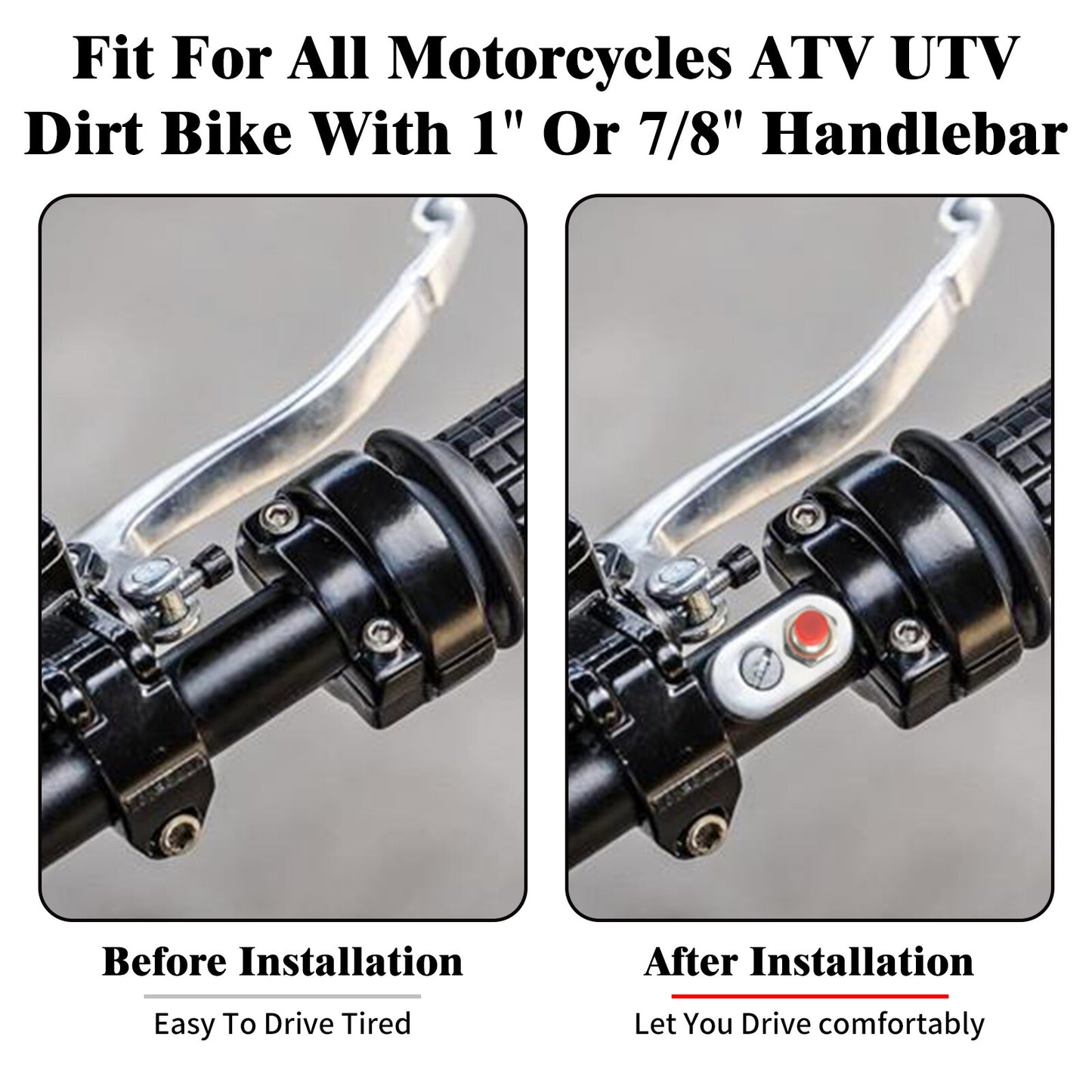 Chrome Control Momentary 1 Button Switch for Universal 1-inch Handlebar Motorcycles Q