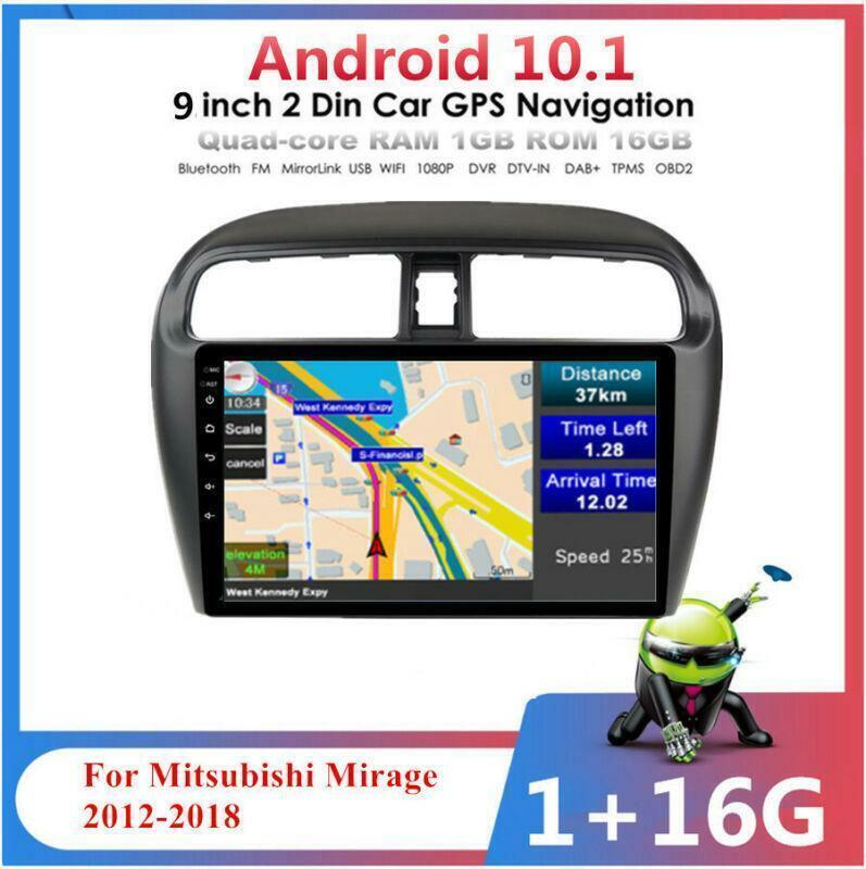 9 Android 10.1 Car Stereo Radio GPS Navi Player Fit for Mitsubishi Mirage 12-18