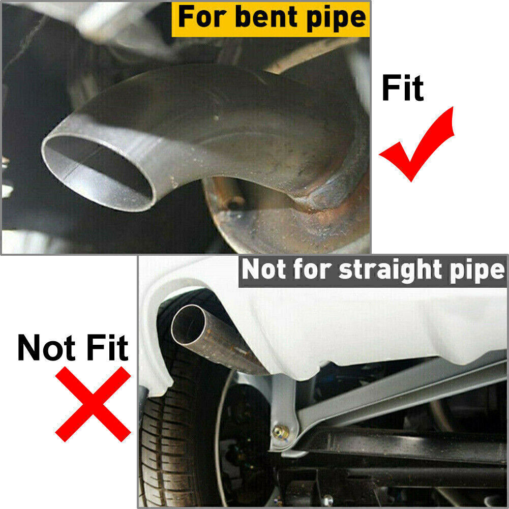 Car Stainless Steel Rear Exhaust Pipe Tail Muffler Tip Round Accessories Blue Q