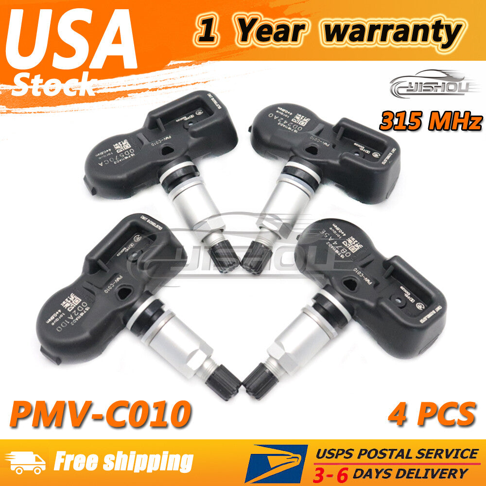 4PCS TIRE PRESSURE SENSOR TPMS 42607-06020 PMV-C010 for Toyota for Lexus for Scion